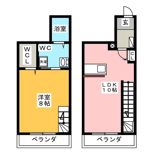 ロゼオテラス(1LDK/5階)の間取り写真