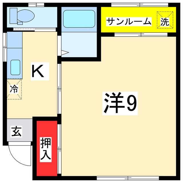 白山ホームズ(1K/1階)の間取り写真