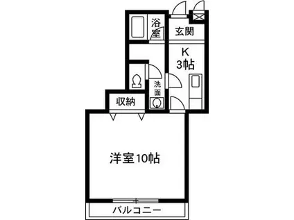 カーサ・カレン(1K/1階)の間取り写真