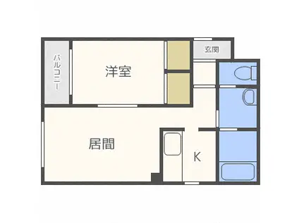 アーバンライフ琴似 URBAN LIFE KOTONI(1LDK/3階)の間取り写真