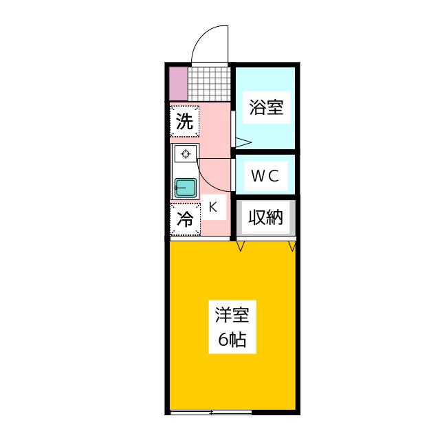 関町南レジデンス2(1K/1階)の間取り写真