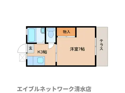 ノーブルハイツA(1K/1階)の間取り写真