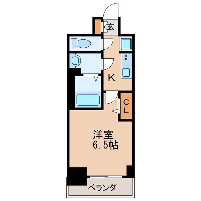 プレサンス広小路通葵(1K/7階)の間取り写真