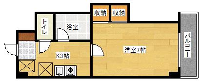 EPOCH21(1K/3階)の間取り写真