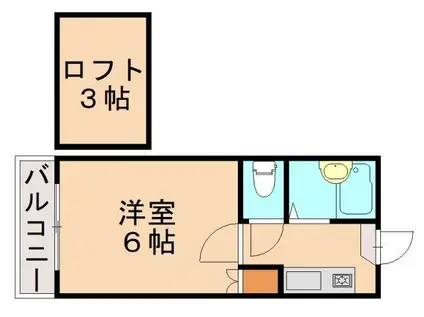 PASTORAL力丸(1K/2階)の間取り写真