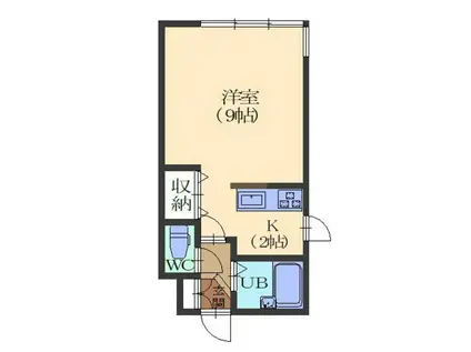 ノースコート深堀I(1K/4階)の間取り写真