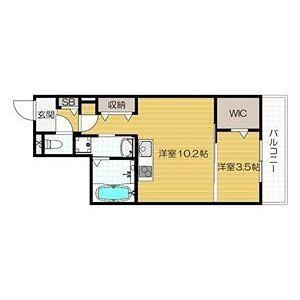 CASA BRANCHE(1LDK/1階)の間取り写真