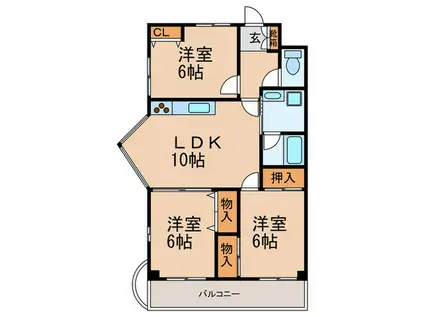 MSイワイ(3LDK/3階)の間取り写真