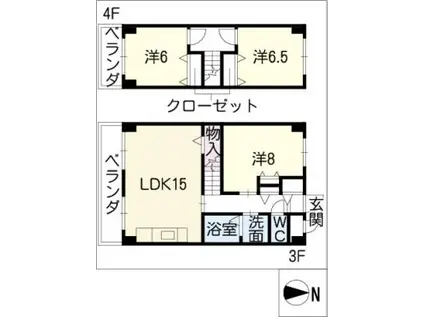 NEXT(3LDK/4階)の間取り写真