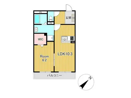 LINNEA MIKUMO(1LDK/4階)の間取り写真