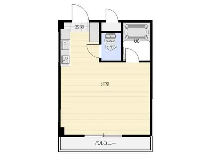 ベルグランド春日(ワンルーム/3階)の間取り写真