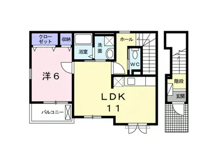 ケーズコート III(1LDK/2階)の間取り写真