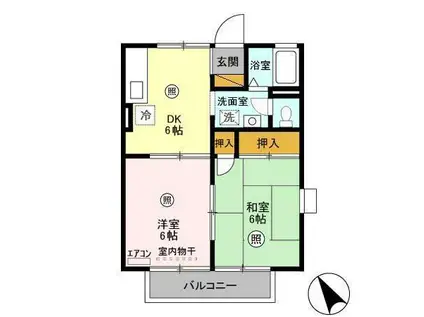 アネックス中野A(2DK/2階)の間取り写真