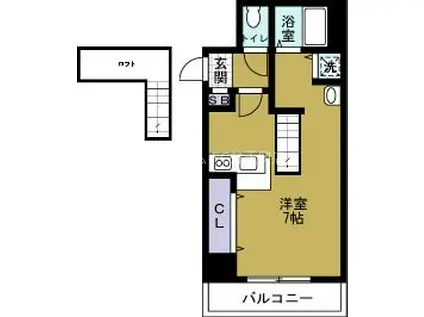 PARQUE(ワンルーム/10階)の間取り写真