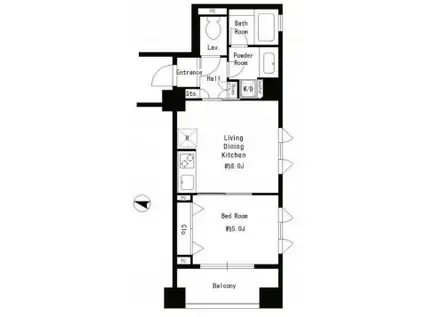 パークキューブ本郷(1LDK/4階)の間取り写真