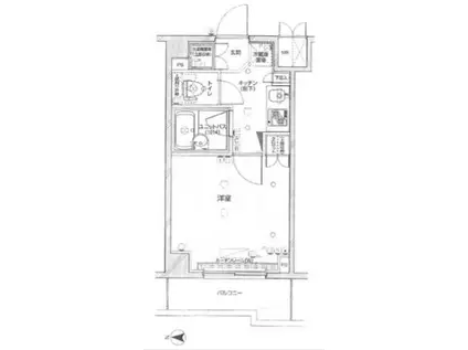 ルーブル武蔵新城(1K/2階)の間取り写真