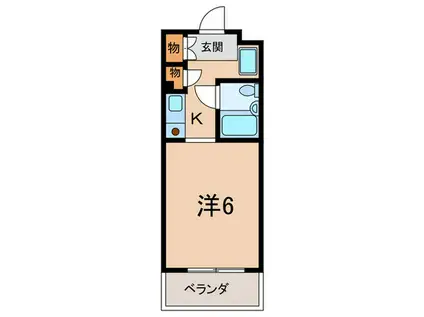 カサベラ岡本(1K/7階)の間取り写真