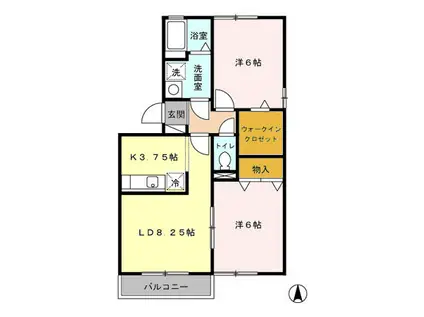 グランコート並柳 A/B(2LDK/1階)の間取り写真