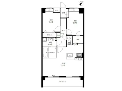 ソルカーサ(2LDK/5階)の間取り写真