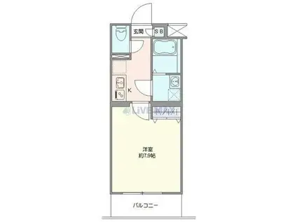 クレヴィスタ立石II(1K/2階)の間取り写真