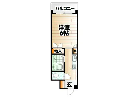VILLAGE KOKURA(1K/3階)の間取り写真