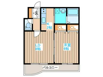 シャトーポルテ(1LDK/3階)の間取り写真