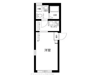 CONTRAIL六町(1K/3階)の間取り写真