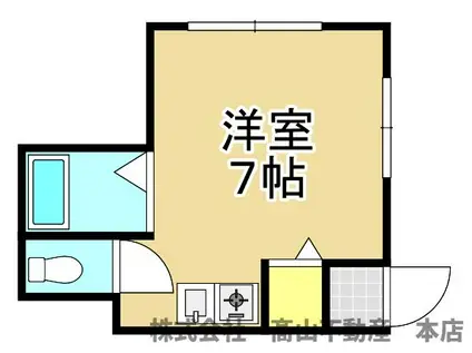 レジデンスKAZU(ワンルーム/2階)の間取り写真