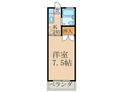 ドミトリー大垣(1K/1階)の間取り写真