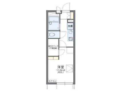 京王高尾線 めじろ台駅 徒歩14分 3階建 築18年(1K/1階)の間取り写真