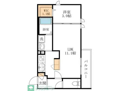 ヘーベルメゾン新栄(1LDK/3階)の間取り写真