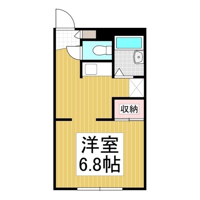 レオパレスアルペン(1K/1階)の間取り写真