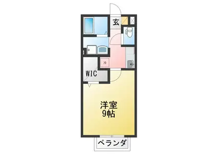 クレール翔(1K/2階)の間取り写真