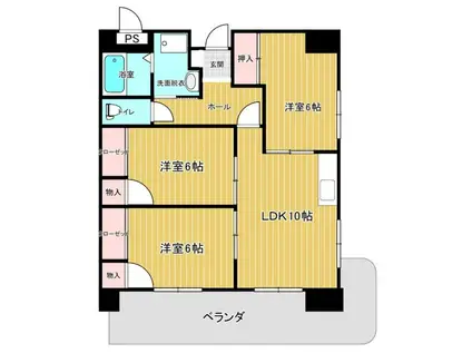 RISTA KUSHIBE(3LDK/8階)の間取り写真