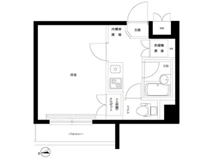 ルーブル野方伍番館(1K/1階)の間取り写真