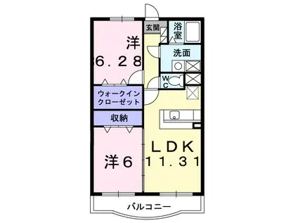 グランドエテルナ(2LDK/3階)の間取り写真