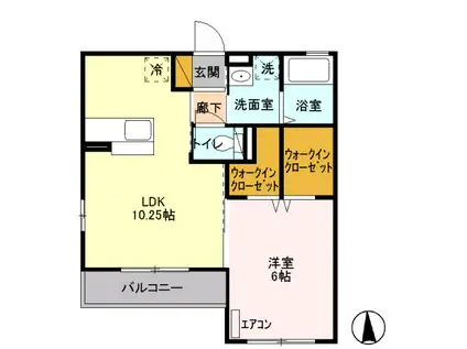 クレール上高井戸(1LDK/1階)の間取り写真