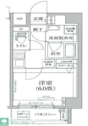 アイル横浜ノースドゥーエ(1K/3階)の間取り写真