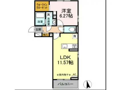 アルタフォーレ(1LDK/3階)の間取り写真