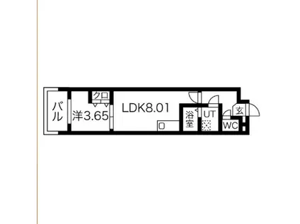 ART TENNOUJI(1LDK/4階)の間取り写真