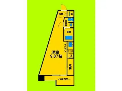 フォレステージュ江坂公園(ワンルーム/9階)の間取り写真