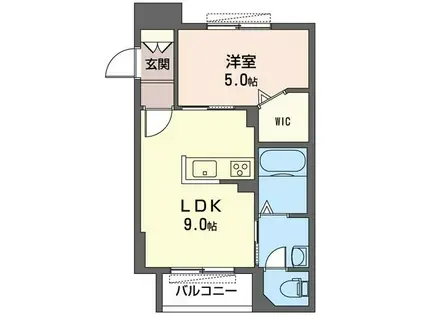 MAGNOLIA(1LDK/2階)の間取り写真