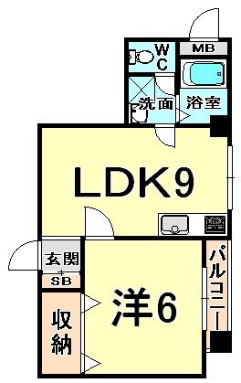 カサドリラ(1LDK/3階)の間取り写真