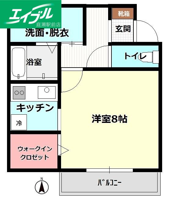 アバンサール・エテルナ(1K/2階)の間取り写真