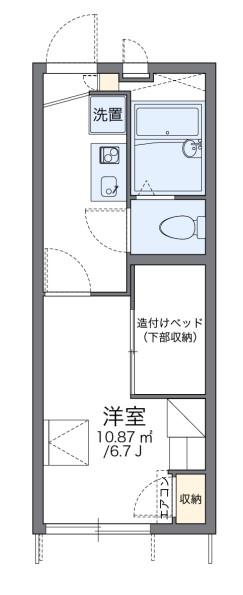 レオパレス堀田(1K/1階)の間取り写真