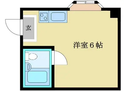 ラパンジール阿倍野(ワンルーム/5階)の間取り写真