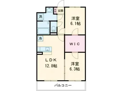 フォルテ(2LDK/11階)の間取り写真