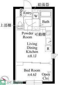 CASA PIAZZA品川イースト(1LDK/2階)の間取り写真