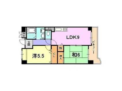 エスポワールダイエイ(2DK/2階)の間取り写真