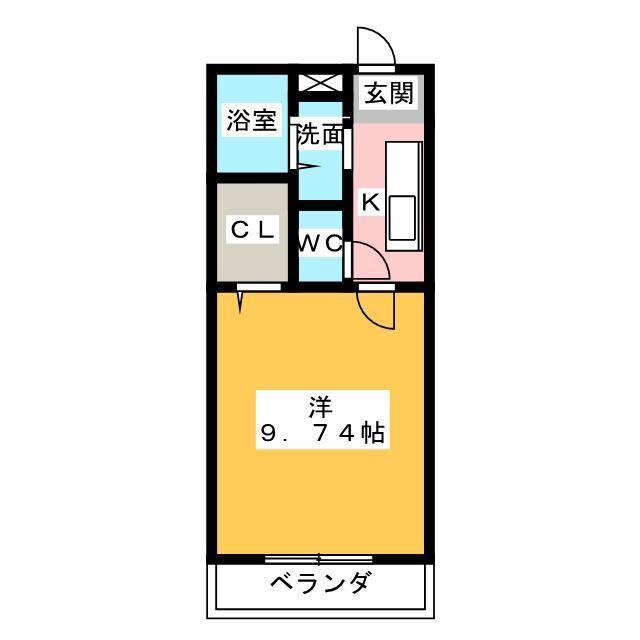 アイユー(1K/3階)の間取り写真